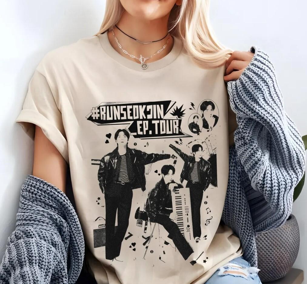 Run Seokjin Tour 2026 T-Shirt Jin Echo Album SuperTuna Dont Say You Love Me M