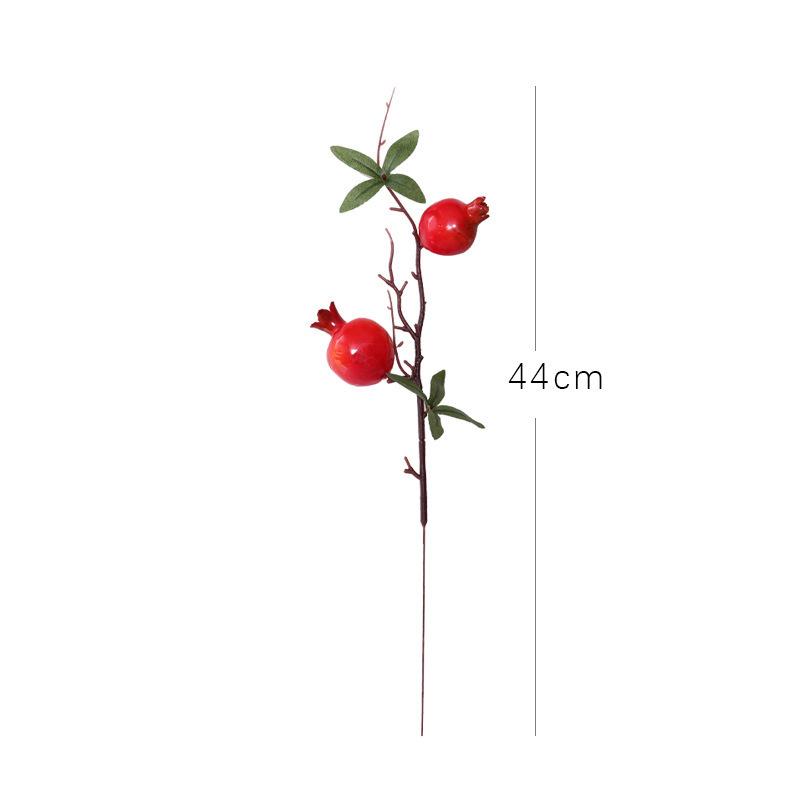 

44СМ Искусственный гранат Фрукты Украшение для дома Хурма Праздничный фотореквизит Украшение для гостиной Ветки дерева