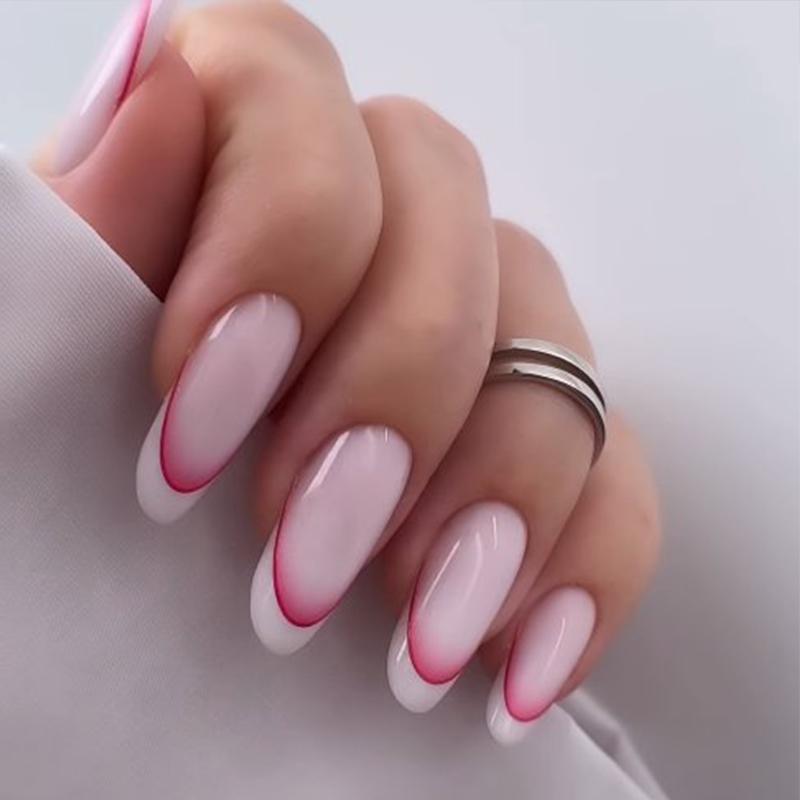French Gradient Nail Art Stickers Multi-colors Self-Adhesive Decals Design Nail Tips Guides DIY Nail Decoration Stencil Tools