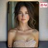 Portrait Metal Wall Plaque Xcm Flat Iron Art Decor for Home Gift Valentine