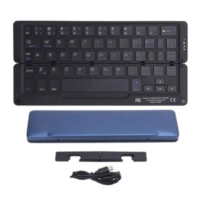 Foldable Bluetooth Keyboard 58 Keys Quiet Aluminum Alloy Lightweight Portable Rechargeable Keyboard