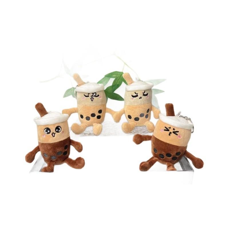 Tea Simulated Milk Plush Toy Backpack Pendant Keychain Kids Doll Gift Birthday