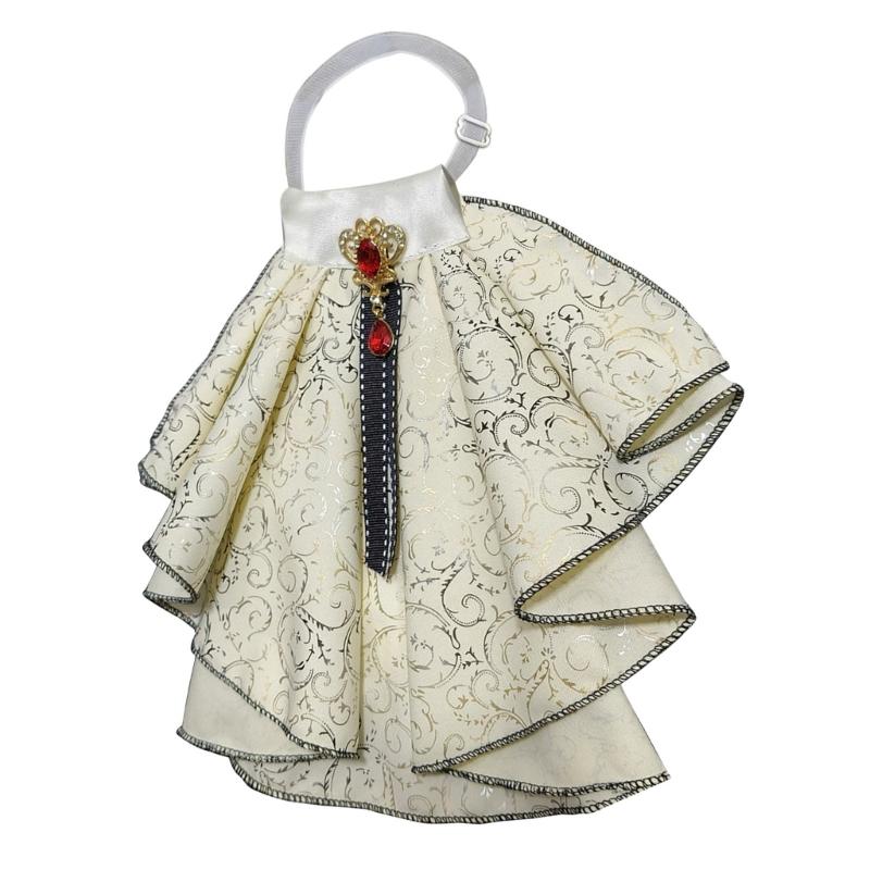 

Elegant Lace Detachable Collar for Women Rhinestones Decors Neck Ruff for Fashion Formal Event Gathering Outfit Enhancer 1