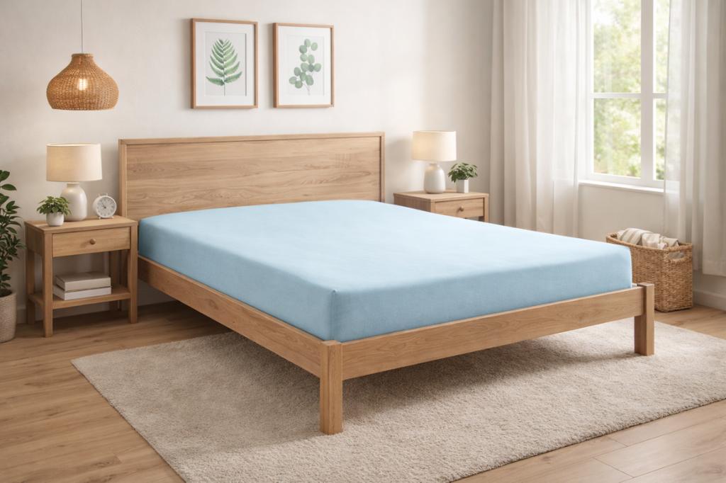 Fitted sheet 120x200 blue