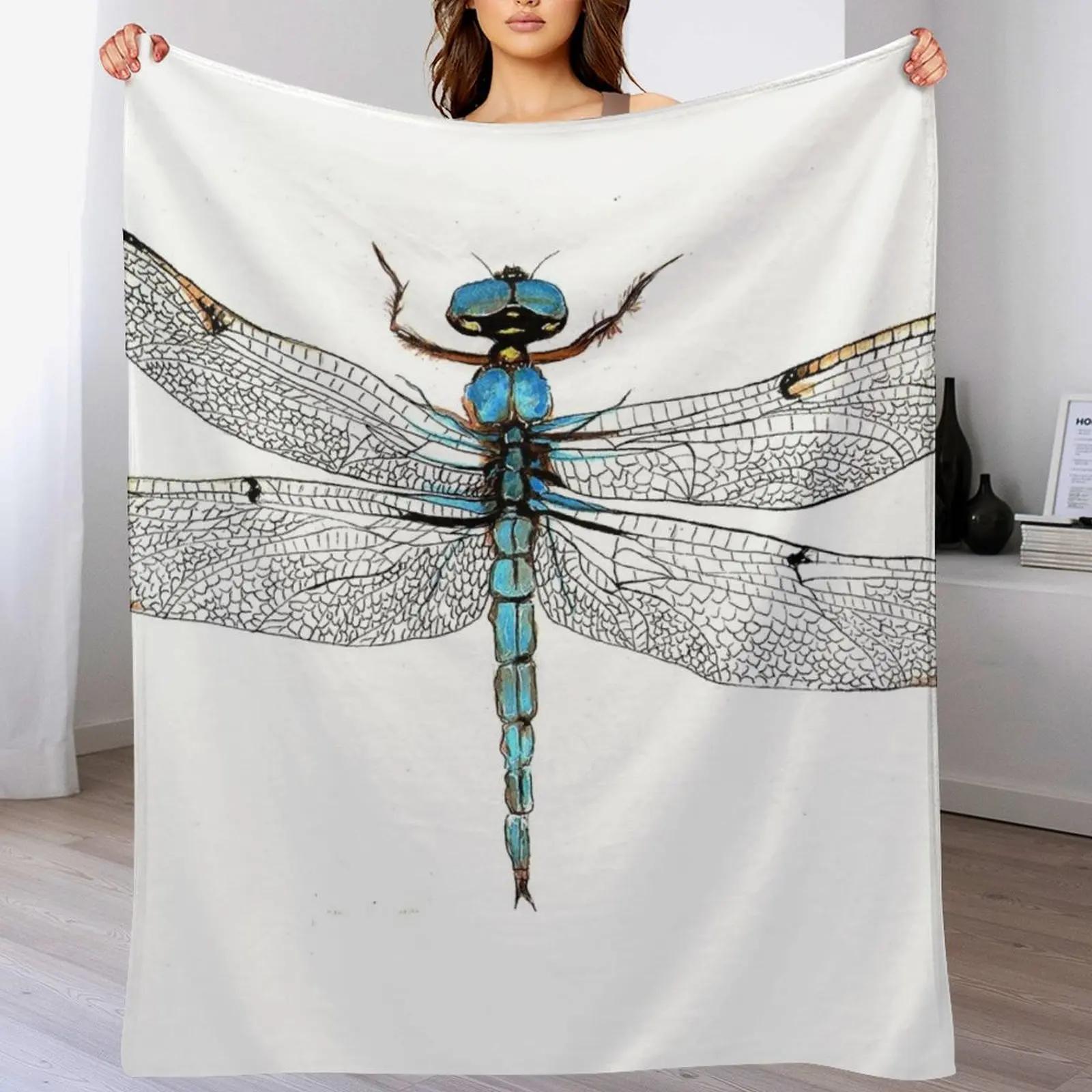 

New Dragonfly Throw Blanket All Weather Soft Throw Blanket for Sofa 102x76cm(40x30in)