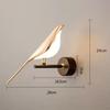 Bird Wall Lamp, Acrylic LED Bedside Modern Indoor Lighting, Adjustable Angle for Bedroom,