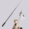 Four-Section Telescopic Cat Rod - Extendable Cat Funny Cat Stick Steel Wire Long Pole Feather Cute Self-Pleasure Relief Pet Toy