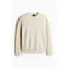 H M Roll Edge Sweater Regular Fit creaM