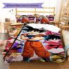 Biancheria da letto con motivo Son Goku, Set piumone Copripiumone Federa Regalo di compleanno per la casa (1 * copripiumino + 2 * federa, senza nucleo)