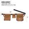 Carhartt Padded Tool Heavy Duty Tool Belt with 7 Pockets for Tools Zipper Carhartt Brown Belt, & Storage,