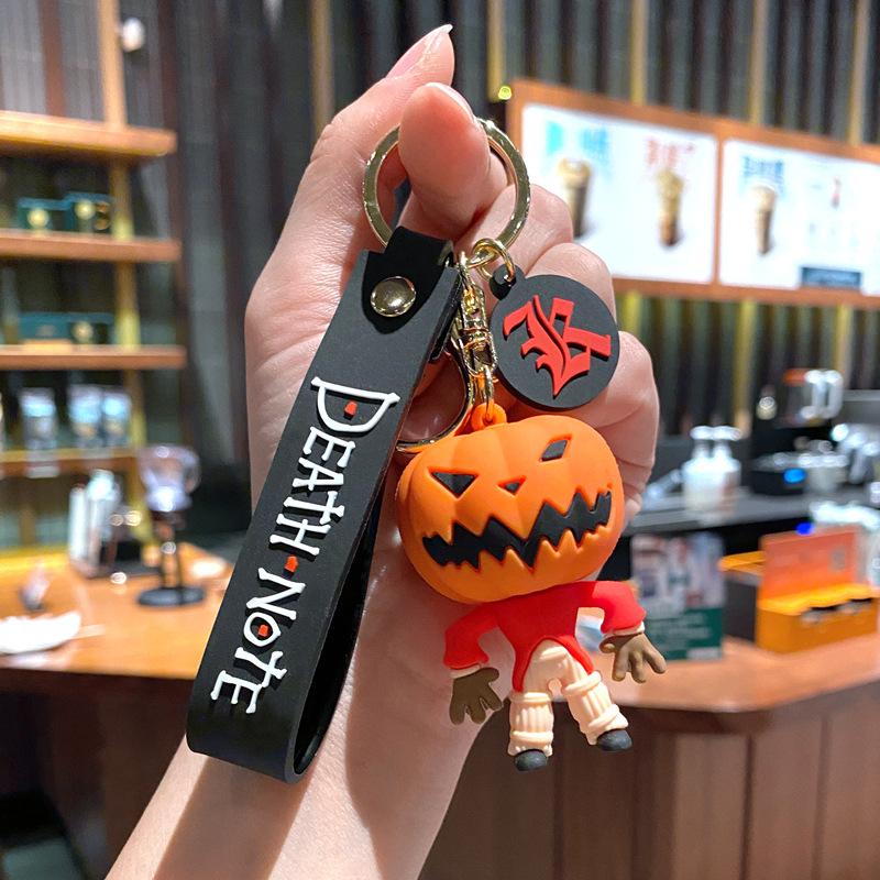 Mahjong Christmas Keychain Cute Couple Night Horror Pendant Decoration Car Key Chain Doll Cartoon Doll