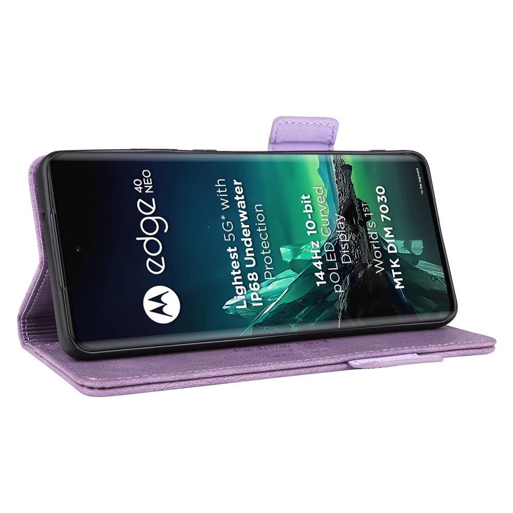 Motorola EDGE40 Neo 5G Flip Leather Protective Case - Unisex European/American Style