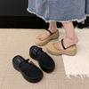Damsandaler med kilklack i mesh, platåsandaler, ihåliga tofflor, nya muleskor 2025 sommar, nya designerslingbacks, vardagsskor, flipflops