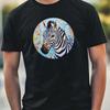 T-Shirt Men Zebra Portrait Motif Cotton Size XS To 5XL