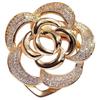 Brooch Pin Flower Twist Shape Sparkling Rhinestones Imitation Pearls Decor Scarf Buckle Sweaters Collars Hats Bags Coats Scarves Accessory
