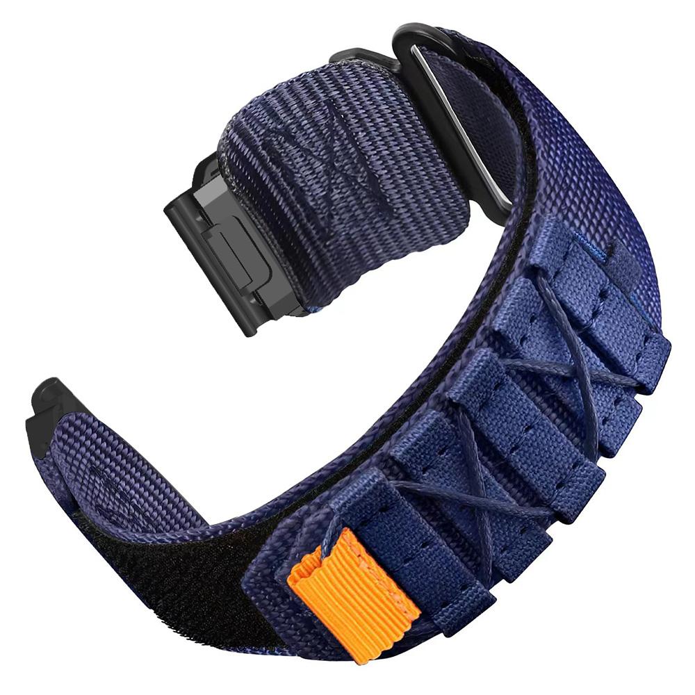 

Ремінець для годинника 22 мм для Garmin Fenix 8 47 мм/7/6/5 Швидкознімний нейлоновий ремінець на липучці Midnight Blue