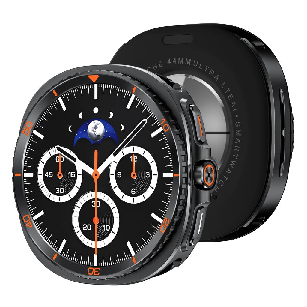 Schutzhülle aus Aluminiumlegierung für Samsung Galaxy Watch 8, Metallgehäuse, Zubehör, Hartrahmen, Metall-Schutzstoßstange für Samsung Galaxy Watch 8 (44 mm, 40 mm)