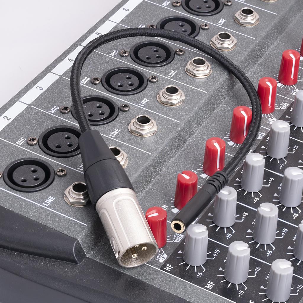 3.5mm To XLR Cable, 1/8 Inch Stereo To 3 Pin XLR Male Cord Adapter Connector, Balanced Male XLR To 3.5mm Female