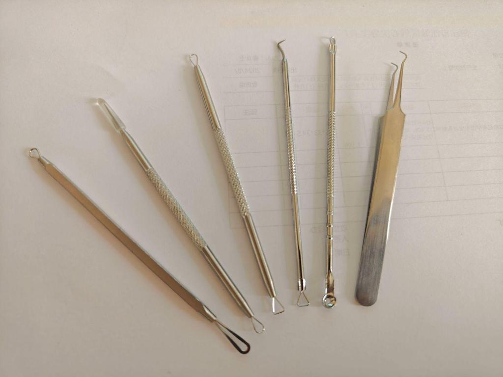 7-Piece Stainless Steel Acne and Blackhead Extractor Set