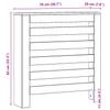 Radiator Cover Artisan Oak 78 x 20 x 82 cm Wood Based Material