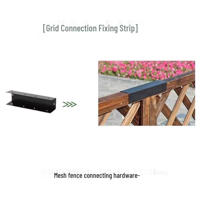 Carbonized Wood Fence and Railing Picket with Climbing Plant Stand for Outdoor Decoration