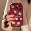 Crayon Love Smudged Mobile Phone Case for Iphone15 Silicone 16 for 14promax Retro Wine Red 12 All Inclusive 13