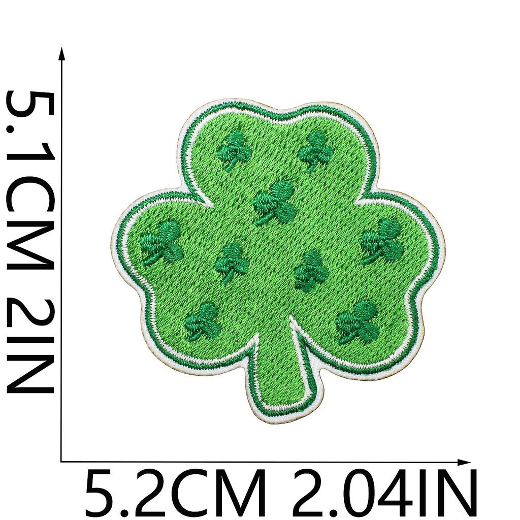 Clover Series Embroidery Cloth Sticker Holiday Clothes Decoration St. Patrick'S Day Patch Sticker Car Rainbow Chapter Boy