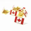 Classical Canadian Flag Brooch Sturdy Alloy Maple Needle Badge Office Wear Decoration For Long Lasting Wear