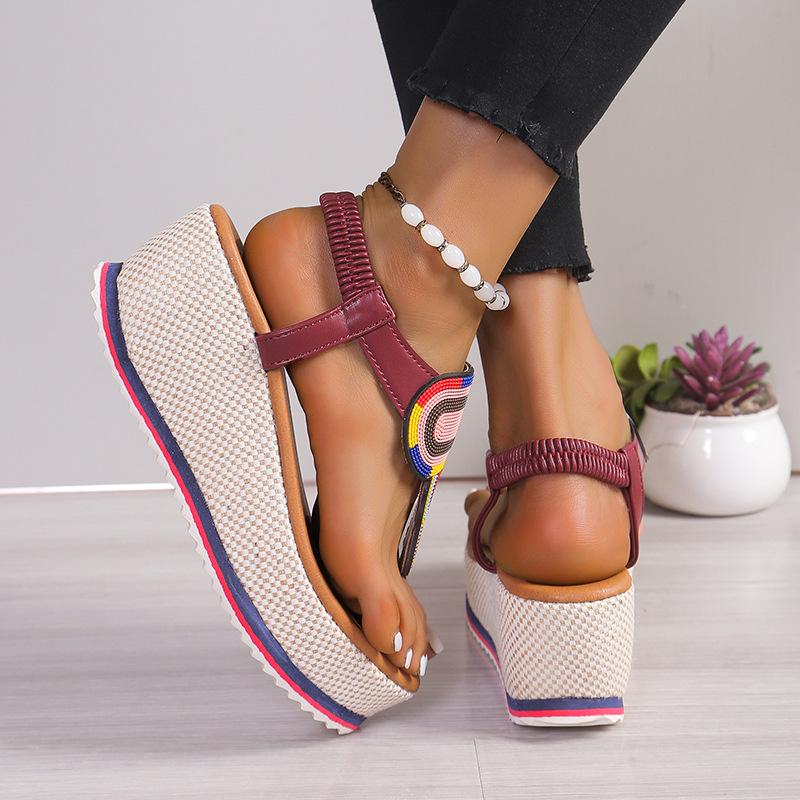 Fashion Women Sandal 2025 New Summer Fashion Shoes for Women Plus Size 43 Open Toe Wedges Sandals Women Luxury Designer Platform Sandals