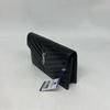 [Pre-Owned] Ysl Envelope Silver Logo Quilted Grainy Embossed Leather Envelope Chain Wallet Shoulder Crossbody Bag - Excellent #150PTAO