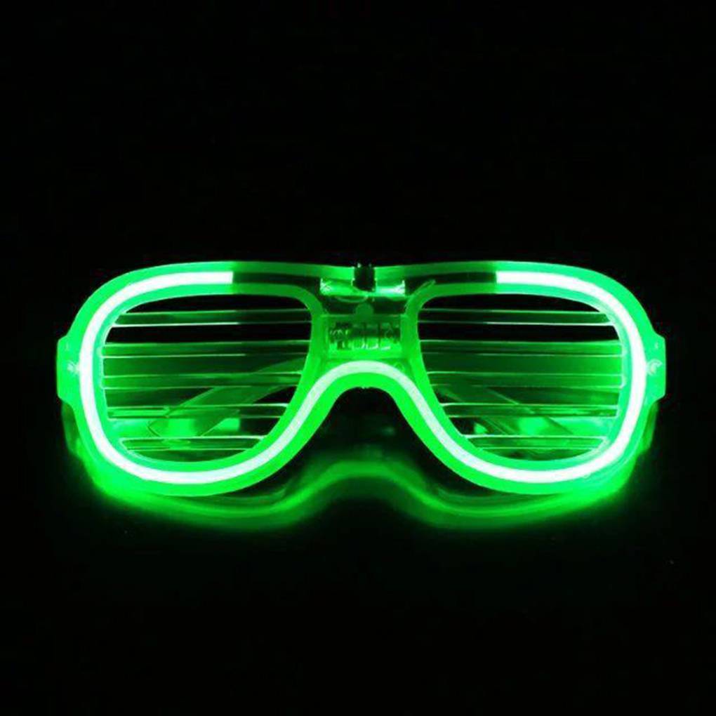 LED-Brille Tragbar Kunststoff Leuchtend Verschluss Aufleuchtend Brillen Feiertag Batteriebetrieben Brillen Blinken Requisiten Zubehör