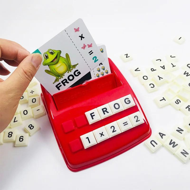 1 Set Educational Matching Letter Math Game 2 In 1 Letters and Calculation Learning Preschool Games Children Toy Gifts