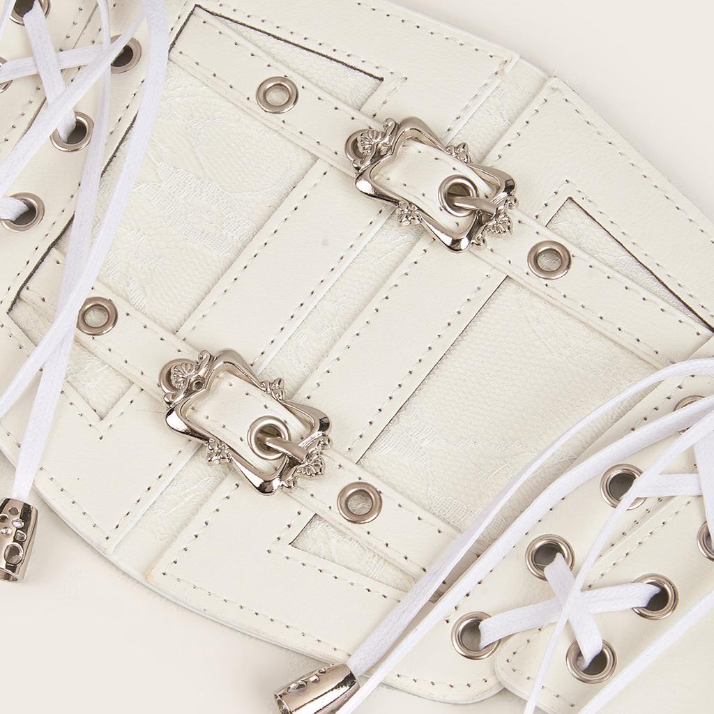 Corset Belt Waistband for Women Elastic Costume Waist Belt Sexy Lace Up Women Underbust Lace Up Tops