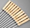 Edelstahl Schaschlik Grillspieße Set Flache Grillspieße Wiederverwendbare Grillstäbe Metall Grillspieße für Shish
