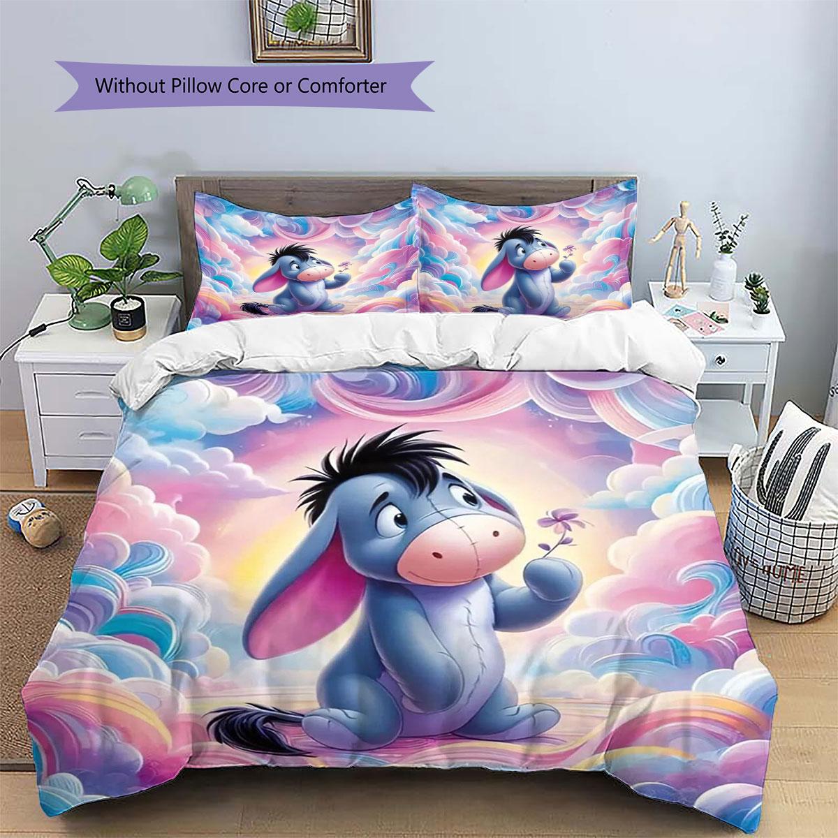 

Eeyore Sleeping in The Clouds Print: Comfortable Bedding Set - Perfect for Decorating A Child s Bedroom 135x200cm