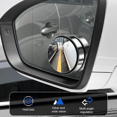 2 Τεμάχια Βεντούζα Αυτοκινήτου Κυρτοί Καθρέφτες Τυφλού Σημείου Περιστροφή 360 Μοιρών Αφαιρούμενοι Κυρτοί Ευρυγώνιοι