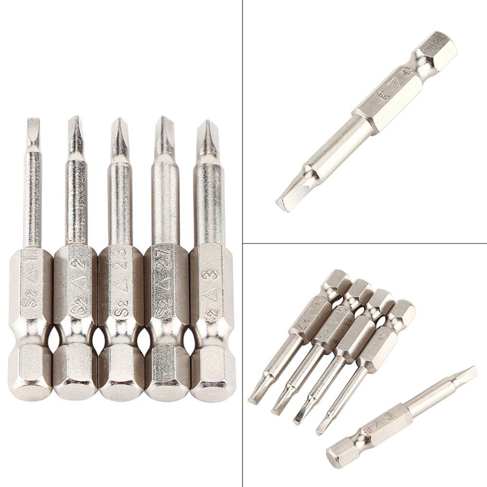 5 Pcs 1/4 Inch Hex Shank Magnetic Triangle Screwdriver Bits Set  Screwdriver Repair Tool