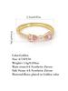 Exquisite Pink Bow-shaped Zircon Gold Ring-stackable Jewelry-ladies Jewelry