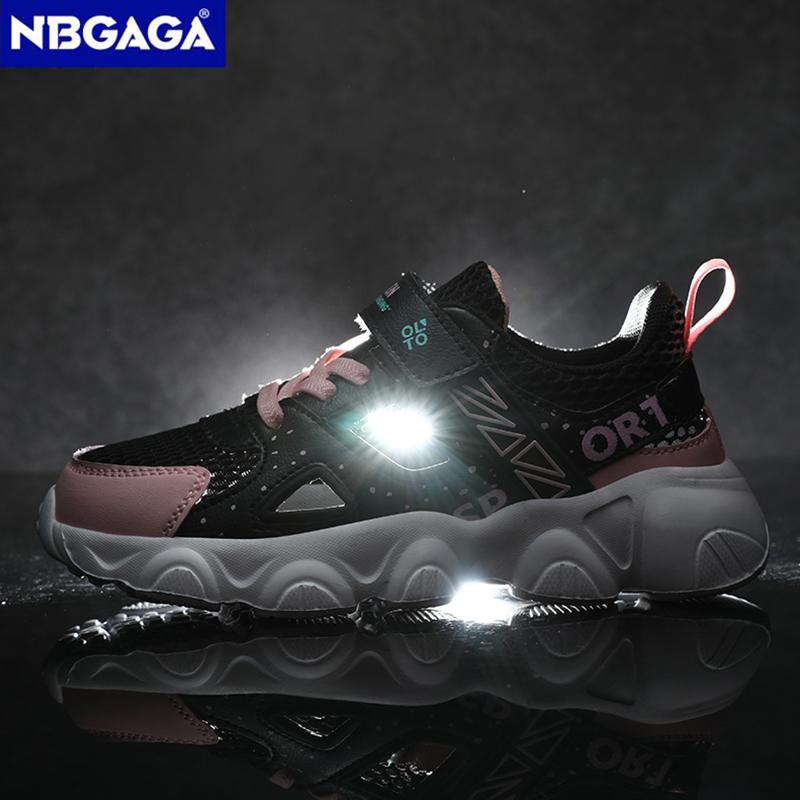 Sport Kinder Mädchen Schuhe Atmungsaktiv Schule Kinder Casual Schuhe Weiche Sohle Schwarz Rosa Rutschfeste Kinder Laufschuhe