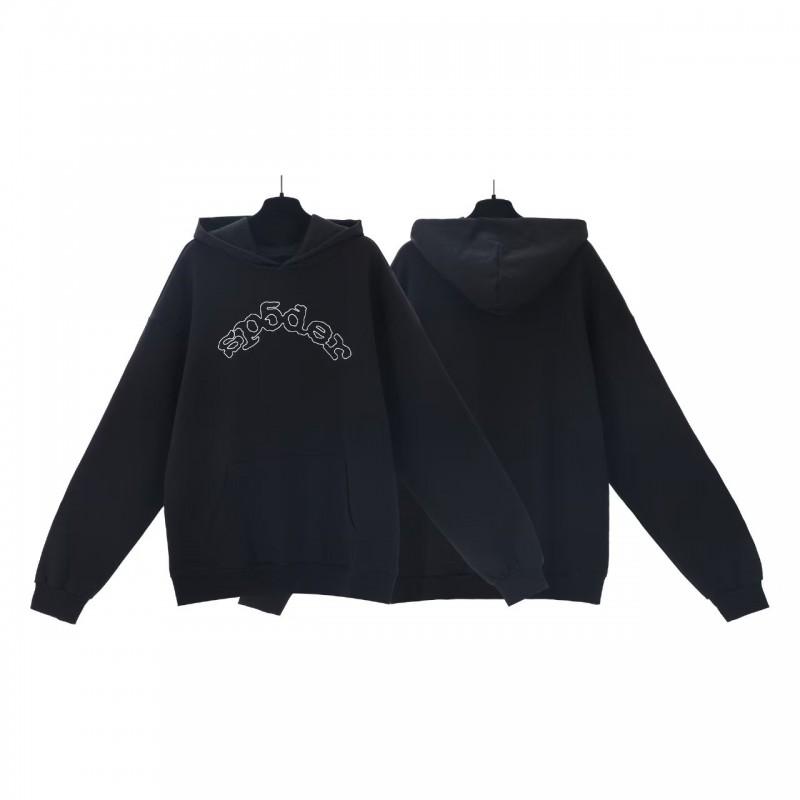 Premium Heavyweight Hooded Sweatshirt With Rhinestone Letter Print Unisex Streetwear Pullover Fall