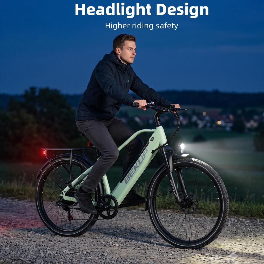 Bici Elettrica da Città BEKUP V2 Velocità Massima Assistita 25 km/h Autonomia Assistita sui Pedali 75 km Potenza Nominale Motore 250W Carico Massimo 125 kg