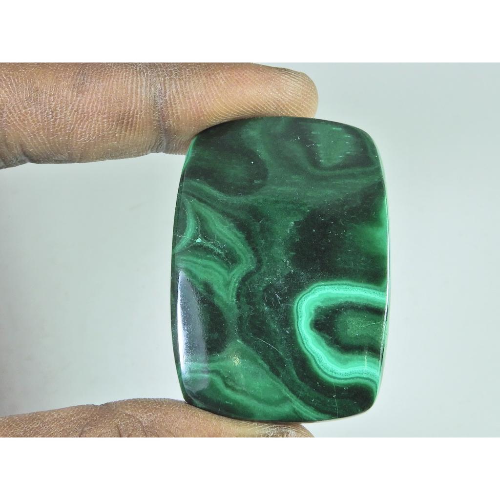 98Cts. Natural Green Malachite Octagon Cabochon Loose Gemstone 31X42X05 MM B-399