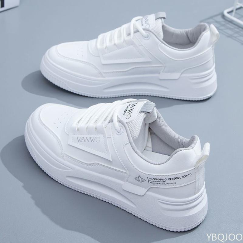 Ladies Casual Fresh Sneakers Trendy Outdoor Running Shoe Versatile Lace Up White Shoes Fashion Comfortable Women's Shoes Mujer
