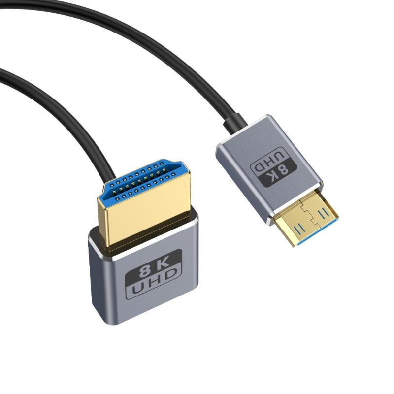 30/60/120cm Thin HDTV 2.1 Video Cable Cord 8K@60Hz Small to HDTV Coaxial Wire Wide Compatibility