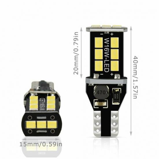 Canbus Error Free 921 912 T15 LED Backup Reverse Light Bulb 6000K Super Bright