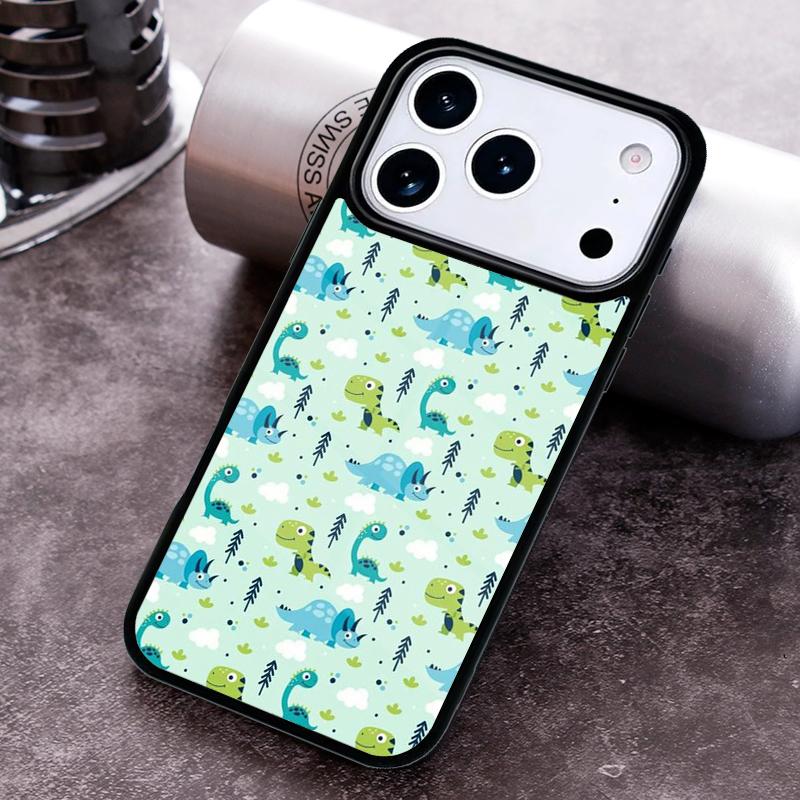 

Cute Dino Dinosaur Phone Case For iPhone 17 16 15 14 13 12 11 Pro Max Plus 17Air Soft Silicone Cover iPhone 14 Pro