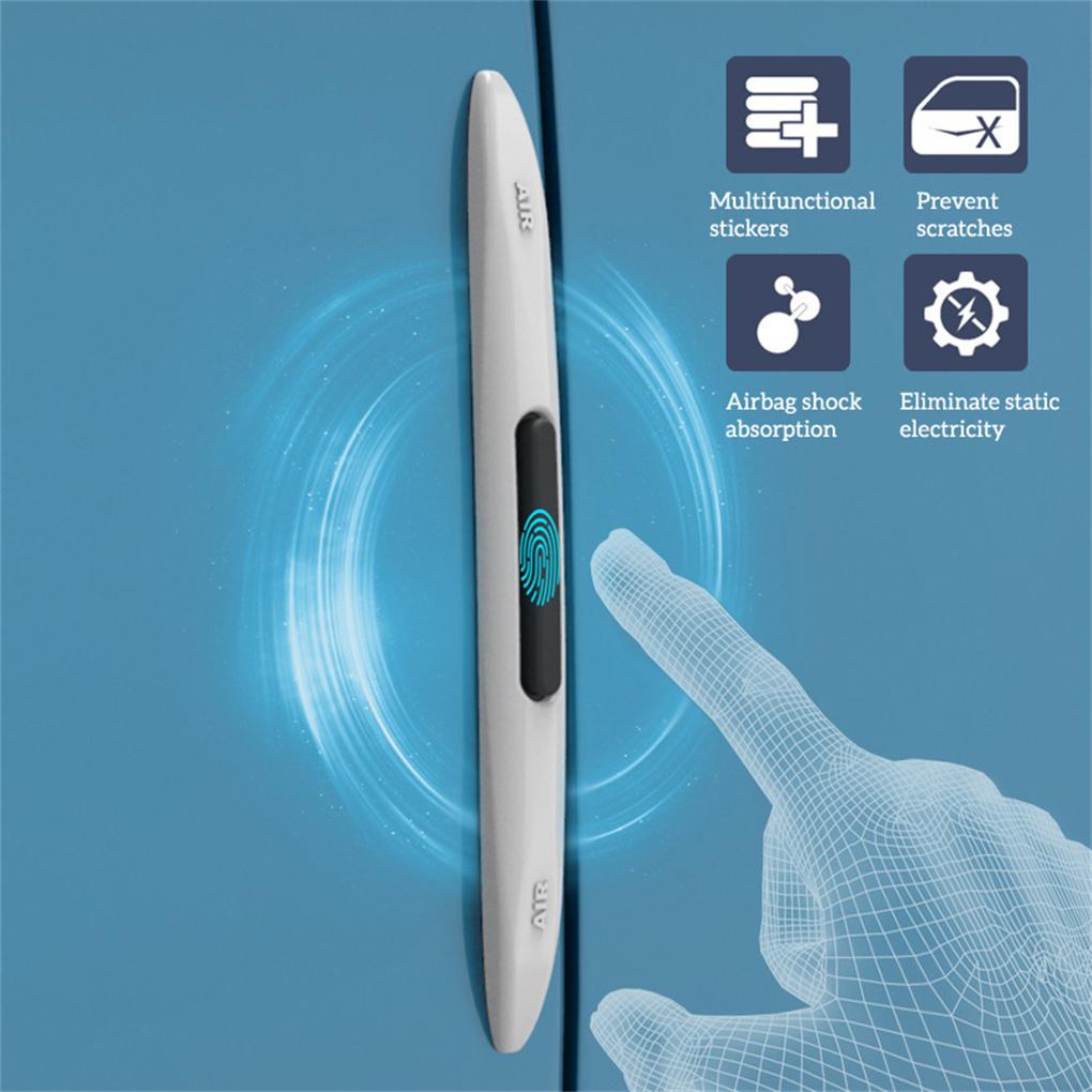 2 Pieces Car Door Protector Scratch Collision Strips Guard Shield Removal Anti-rub Silicone Stickers Vehicles