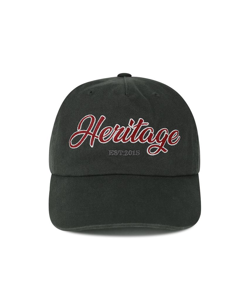 VERUTUM Heritage Logo Bio-Washed Cap Charcoal