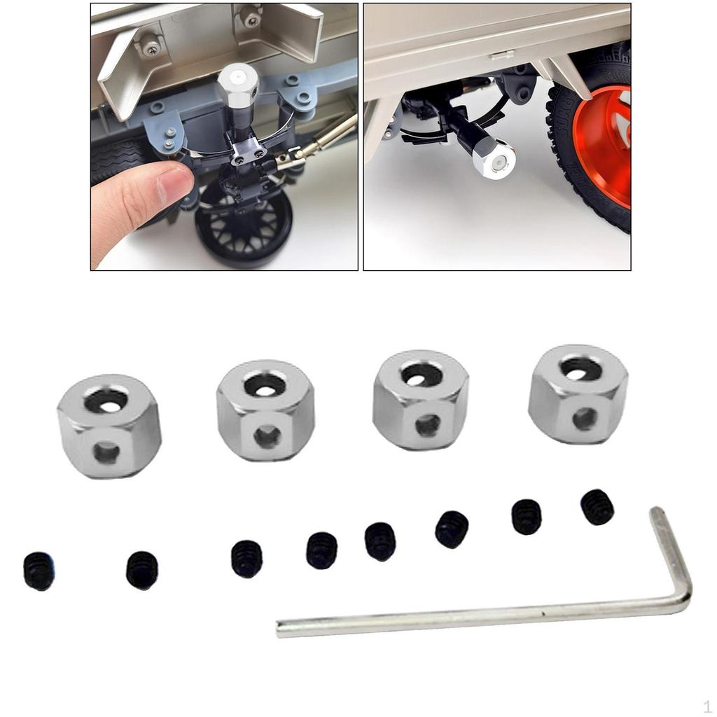 4 5mm To 12mm Wheel Adapter Adaptor for Per 1/16 Scale RC Crawler Truck Trucks
