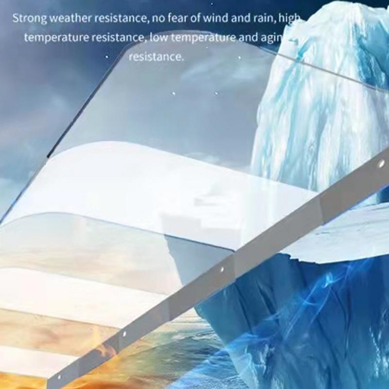 Fenstervordach Transparentes Vordach Markisenabdeckung für Außenbalkon Eingangsschutz Hochbelastbar Außen für Vorne für Eingang